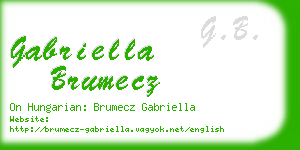 gabriella brumecz business card